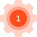 1. oranžové ozubené kolečko